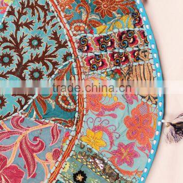 Turquoise Fllor Throw Cushions Indian Round Cushion Covers Floor Pillows Indian Meditation Pillow Covers photo-3