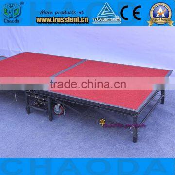 1.22*2.44m portable steel stage with wheels