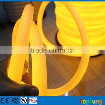 82' spool 12V DC yellow neon led round tube for commercial