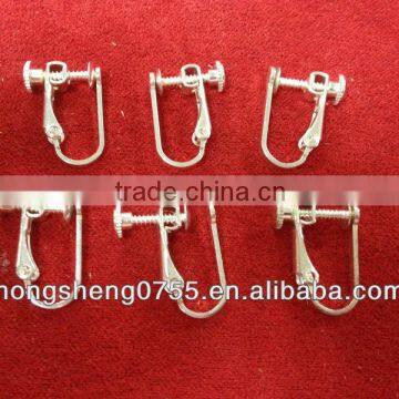 fashion design metal clip-on earring with screw