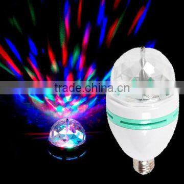 Hot Selling B22/E27 Crystal Rotating Led Bulb