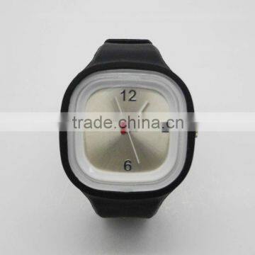 Promotional Colourful jelly square silicone wrist watch