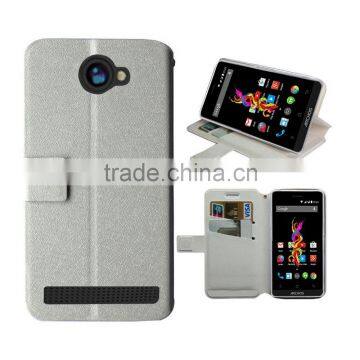 for archos 40D titanium case white wallet leather case high quality with factory price