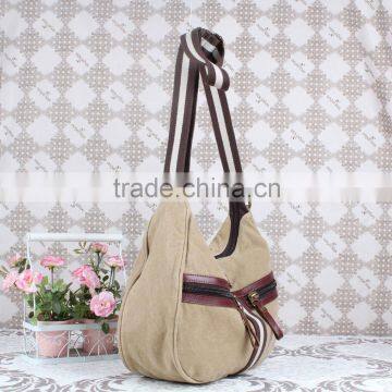 Latest Men Leisure Bag Canvas Bag With Leather Trim photo-2