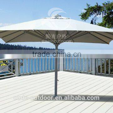 outdoor parasol Big aluminium white umbrella 5*5m giant garden umbrella china supplier