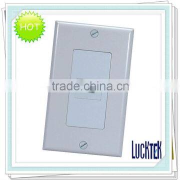 white plastic female singlel-port HDMI wall plate