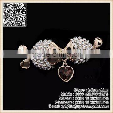 New Arrival Fine White Diamond Brooch Small Flower Crystal Brooch photo-2
