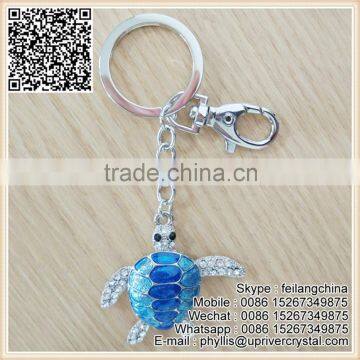 Factory Direct Promotion Gifts Personalise Blue Tortoise Key Chain