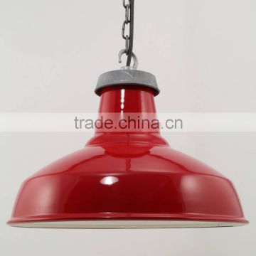 10.9-12 fabric cable and chain hooked ceiling rose Functional yet attractive industrial enamel shades Pendant Light                        
                                                Quality Choice