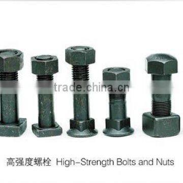 High strength track bolt and nut for excavator