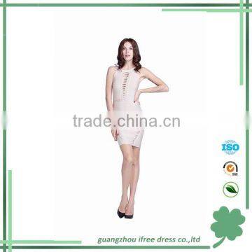 nude elegant one-piece sleeveless tight-fitting party wear latest dresses designs