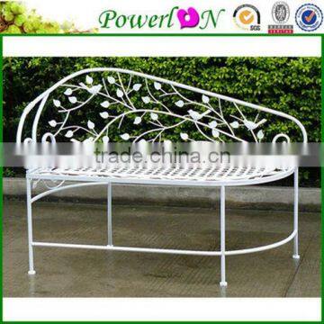 White Metal Garden Chaise Longue photo-2