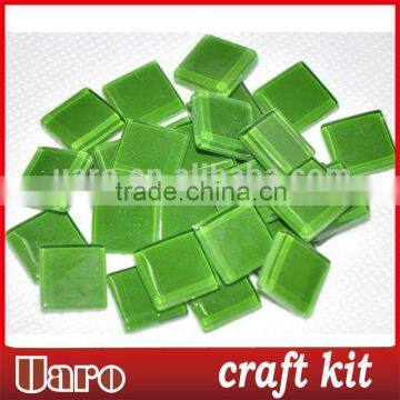 Dark Green Art Crystal Glass Mosaic Diy Craft Kits for Children