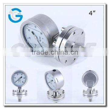 High quality 4 inch all stainless steel diaphragm type pressure manometer