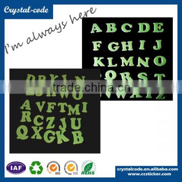 High quality colorful waterproof alphabet sticker glow in the dark sticker                        
                                                Quality Choice