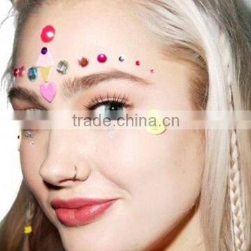 Custom Sparkling Temporary Crystal Makeup Jewels Self-adhesive Face Jewels on Sticker Manufacturer photo-6