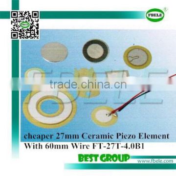 cheaper 27mm Ceramic Piezo Element With 60mm Wire FT-27T-4.0B1