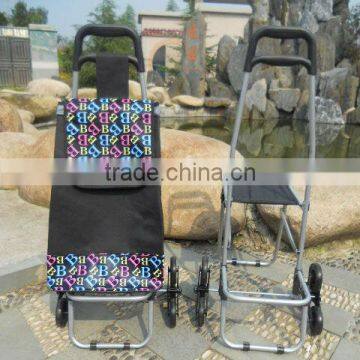 Folding trolley shopping bag with chair,carts for fruit.