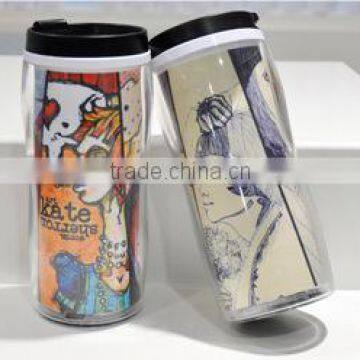 Polymer tumbler with custom design