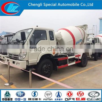 Hot sale concrete truck factory direct cement mixer FOTON 5000L petrol concrete mixer