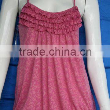 Printed strap ruffles lehenga-blouse-designs