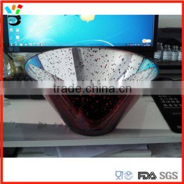 Personalized Color Durable & Functional Giant Electroplated Glass Bowl