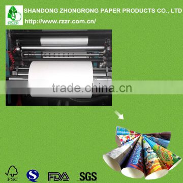 Hot sale double side pe coated paper for food