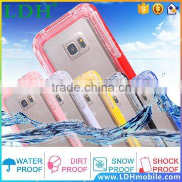 New Clear Waterproof Case for Galaxy Note 5/ S6 Edge Plus Swimming Phone Cover for Note 5 S6 Edge Plus Full Protect Transparent