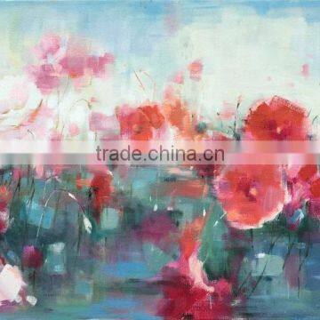 Glass Flower Painting Natual Scenery Wall Picture For Living Room Oil Painting