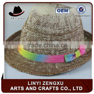 Adult Unisex Colorful Glitter Sequins Straw Fedora Hat