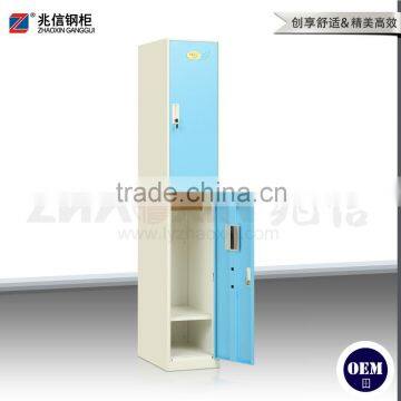 Blue Key Lock Wardrobe Vertical Double Door Wardrobe Locker Furniture photo-5