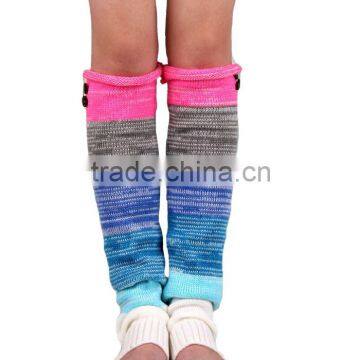 The spot color mosaic button wool knitting socks a riot of colours Greaves Ms. boots warm foot set