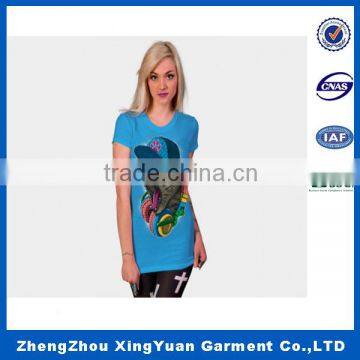 custom printing t shirt woman , blank T-shirt no label