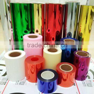 Rigid colorful shrink pvc film roll in high quality