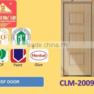 THREE PANEL HIGH QUALITY LOW PRICE MORE NEW DESIGNs INTERIOR WOODEN /MDF (glass) PVC DOOR