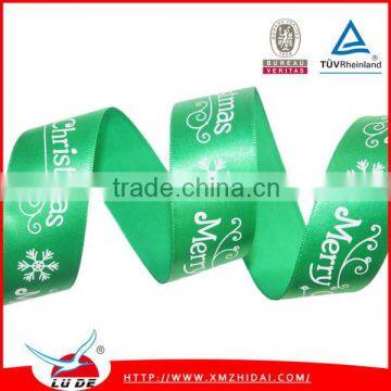 Christmas Snowflake Printed Satin Ribbon, DIY Handmade Materials for Sale photo-4