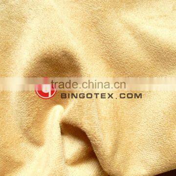 high stretch polyester spandex brushed knitting suede fabric