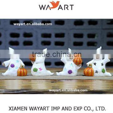 Wholesale Manufacture Resin Halloween decoration ghost candle holder