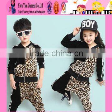 2015 Fashion Autumn Baby Boy And Girl Set Leopard Pattern Factory Price Wholesale Turkish Baby Clothes