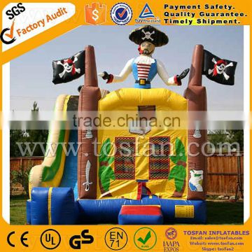 Giant bouncer slide inflatable pirate ship playground for sale A3059