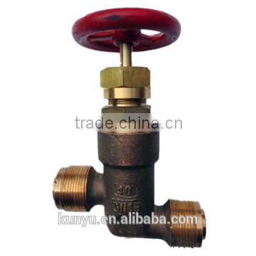 Marine male thread bronze globe valve two way water