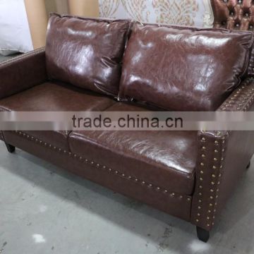 retro leather furniture/ vintage leather chesterfield sofa