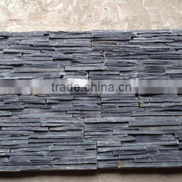 Popular Black Quartz Natural Wall Stone