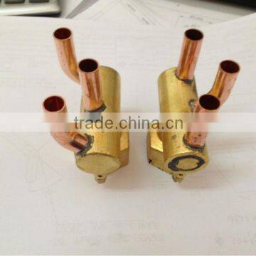 brass header for central air conditioning fan coil