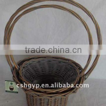 white wash willow basket