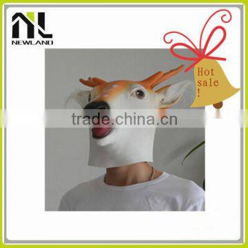 2015Hot Sale Cute Sika Deer Full Head Latex Animal Masks For Party