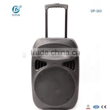 12 inch active trolley pa speaker powered bluetooth speaker with wireless DP-163