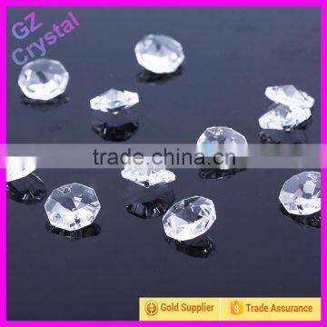 Double Holes Octagon Glass Beads For Chandelier