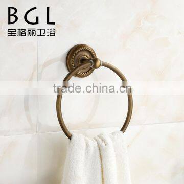 retro classic design brass antique bronze bathroom accessory set round towel ring