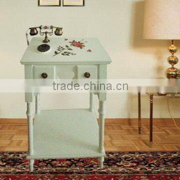 Exquisite antique telephone table with hand made flower design